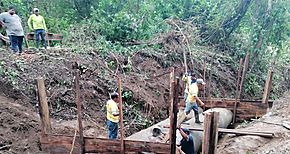 MOP inicia trabajos para la construccin del puente colgante peatonal sobre el ro Tabasara de Tol