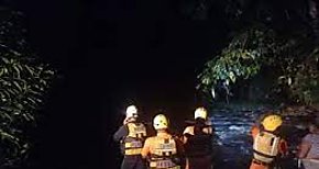 Rescatan a diez personas atrapadas en el río Chirigagua en Boquerón
